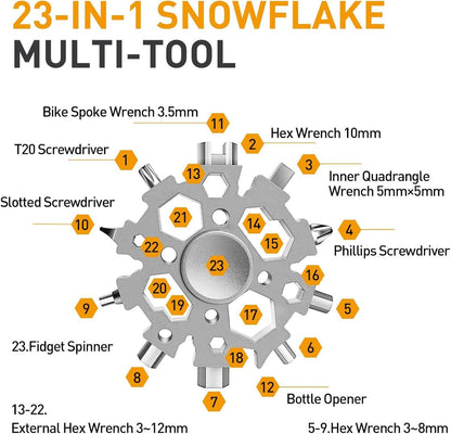 Multitool 23-in-1 Schneeflocken Geschenk Männer Vatertag