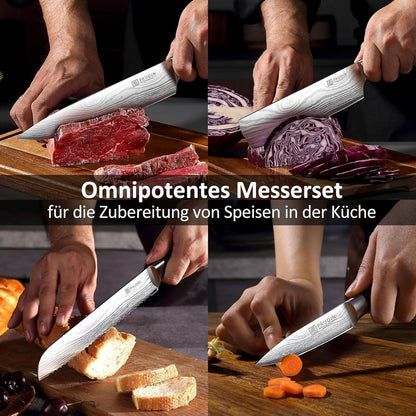 XL Premium Messerset 7-teilig Profi Kochmesser Küchenmesser