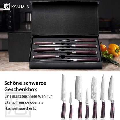 XL Premium Messerset 7-teilig Profi Kochmesser Küchenmesser