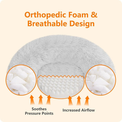 Orthopädisches Hundebett rund Hundekissen Hundesofa waschbar