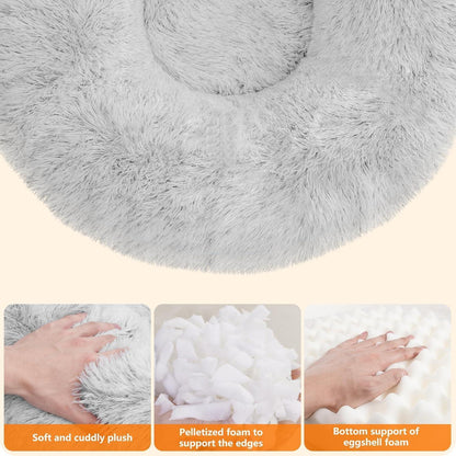 Orthopädisches Hundebett rund Hundekissen Hundesofa waschbar