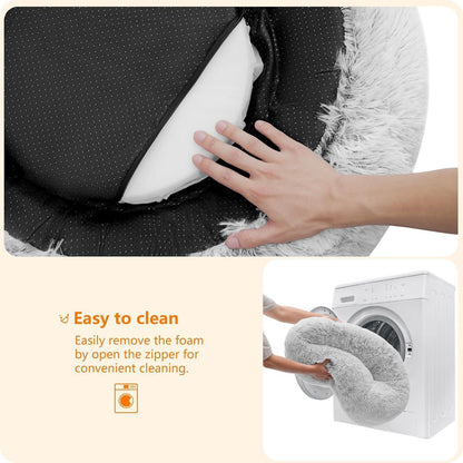 Orthopädisches Hundebett rund Hundekissen Hundesofa waschbar