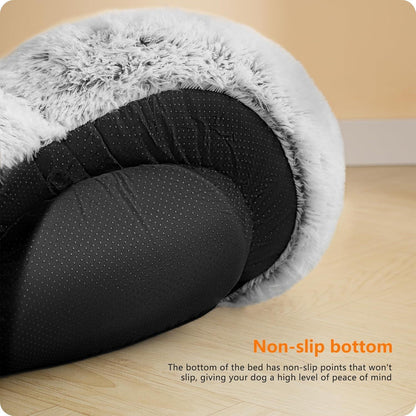 Orthopädisches Hundebett rund Hundekissen Hundesofa waschbar