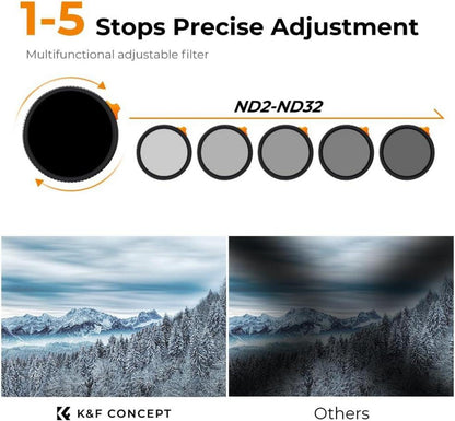 82mm Black-Mist 1/4&ND2-ND32 Filter 2-in-1 multifunktionaler Variable