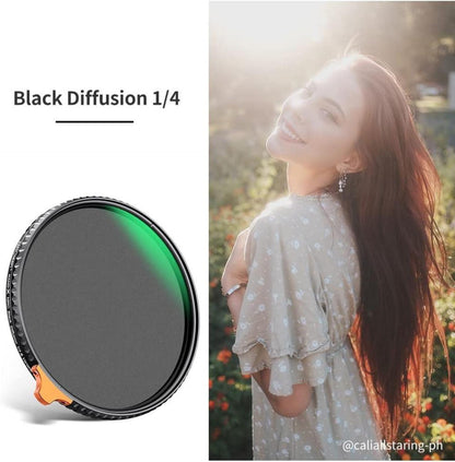 82mm Black-Mist 1/4 ND2-ND32 2in1 Variable ND & Black Promist Filter