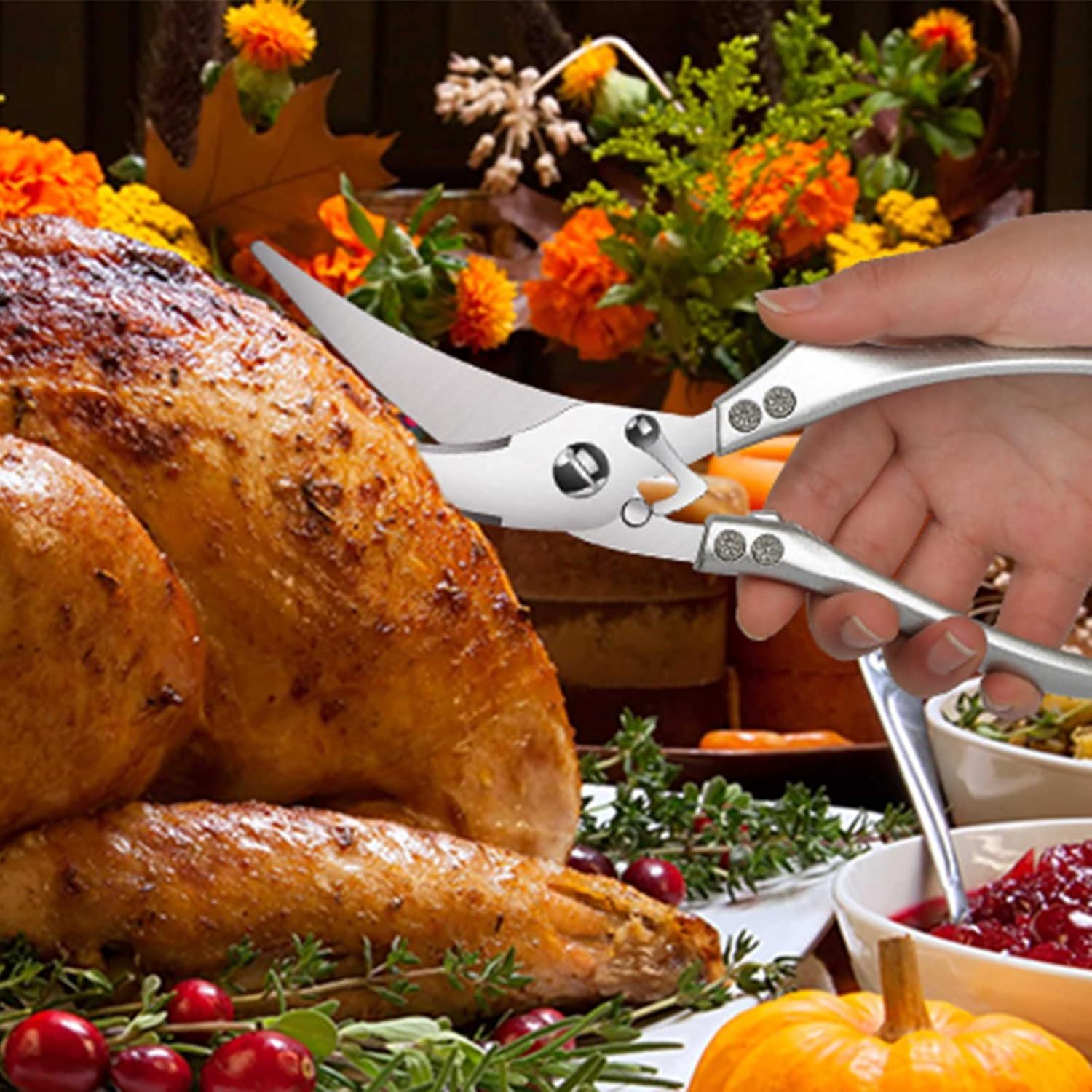 Geflügelschere Profi Küchenschere Edelstahl Sicherheitsschloss