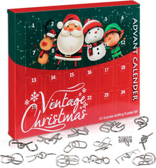 Adventskalender für Kinder mit 24 Draht-Puzzleteilen