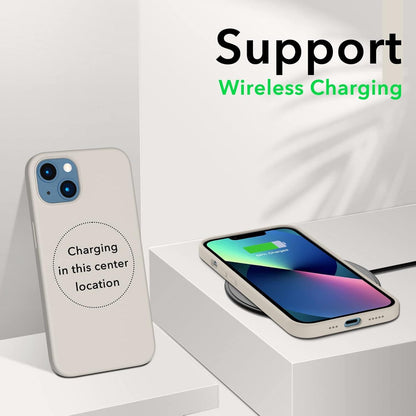 iPhone 13 6,1 Silikon Case Hülle Ultra Dünn Grau Schutz Magnetisch