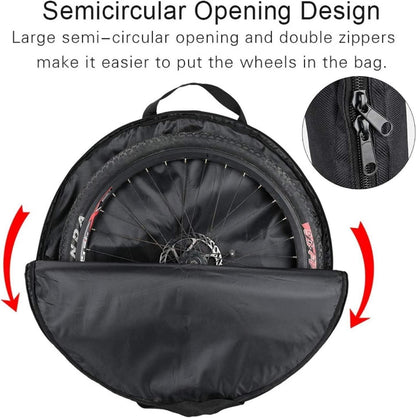 Fahrrad Laufradtasche Nylon Schwarz 26-29 Zoll 700C für Mountainbike Rennrad