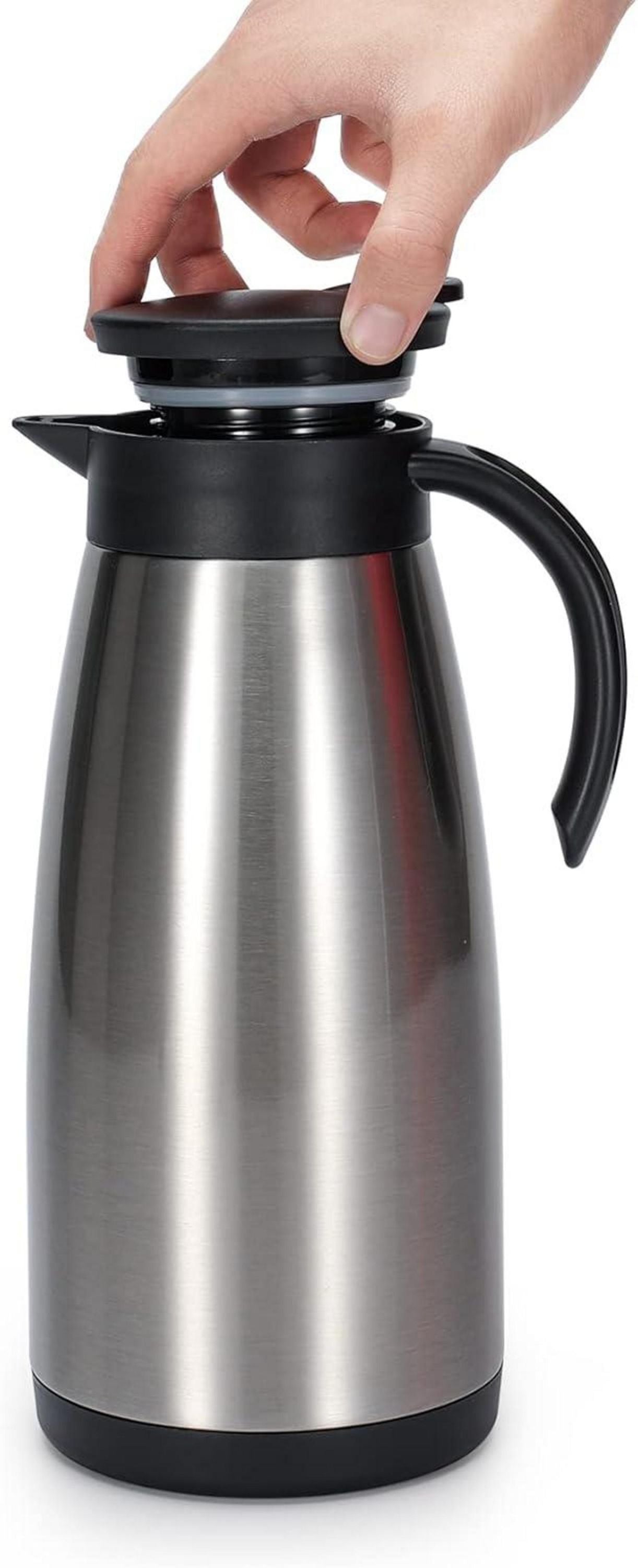 Edelstahl Thermoskanne 1,5L doppelwandig Vakuum Kaffeekanne Teekanne