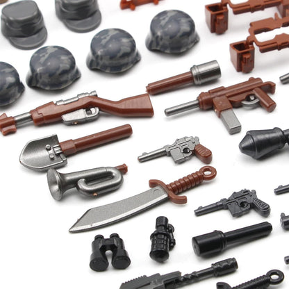 Militär Waffen Set Armee WW2 Soldaten Figuren Bausteine Zubehör Kit