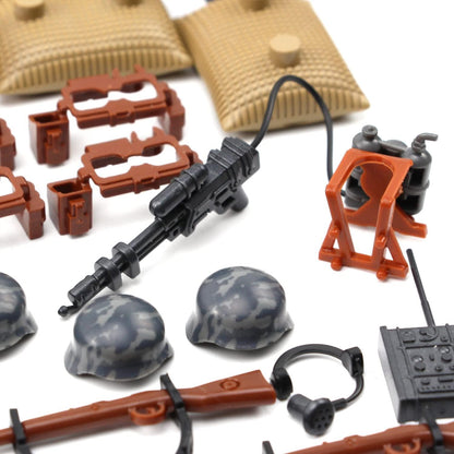 Feleph Militär Waffen Set Armee WW2 Soldaten Figuren Bausteine Mini Zubehörpakete