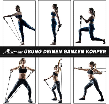 Fitnessbänder Set 150lbs 200lbs 250lbs 5 Stärken Rucksack