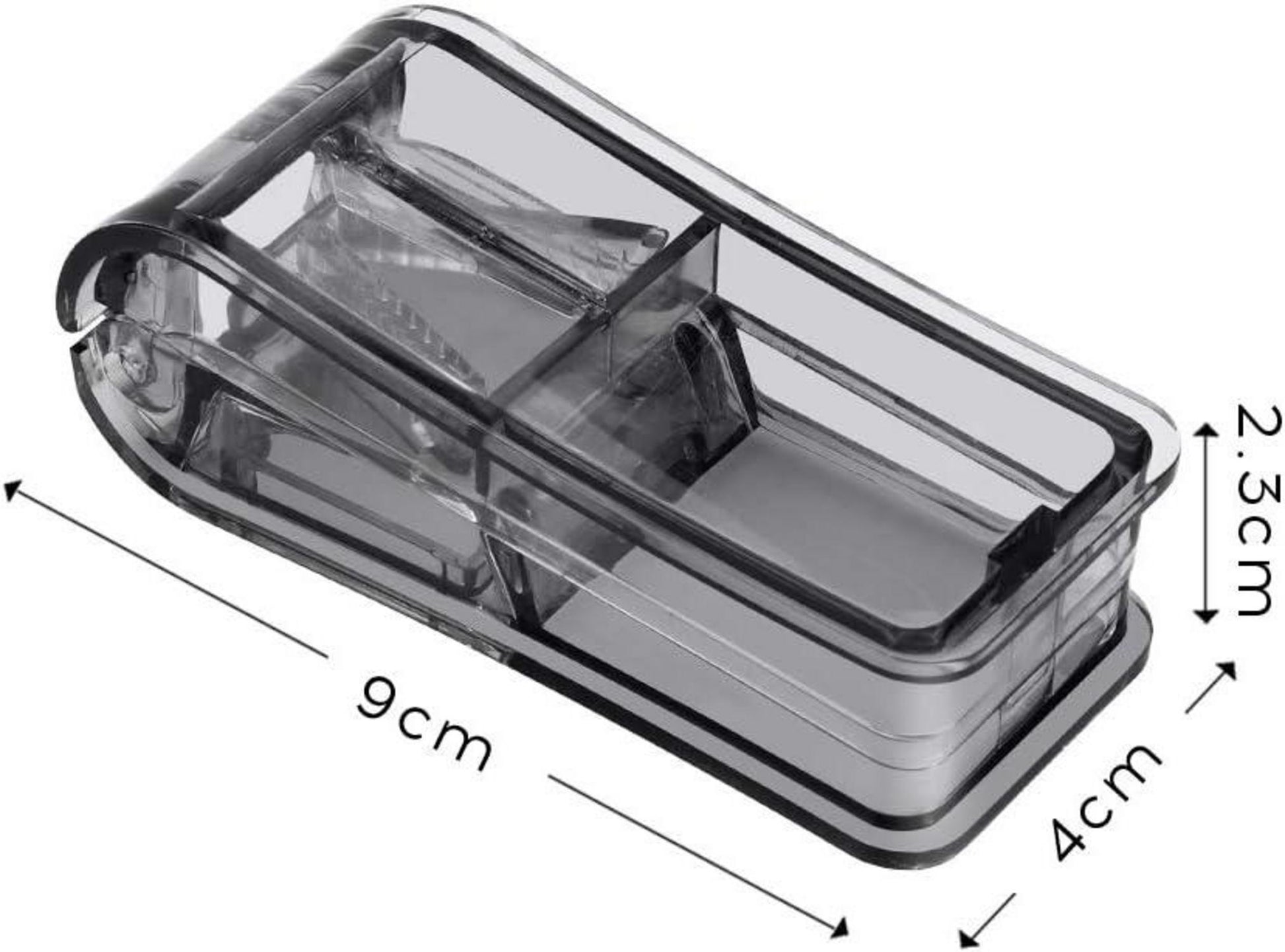 Tablettenteiler mit Reinigungsbürste, V-förmiger