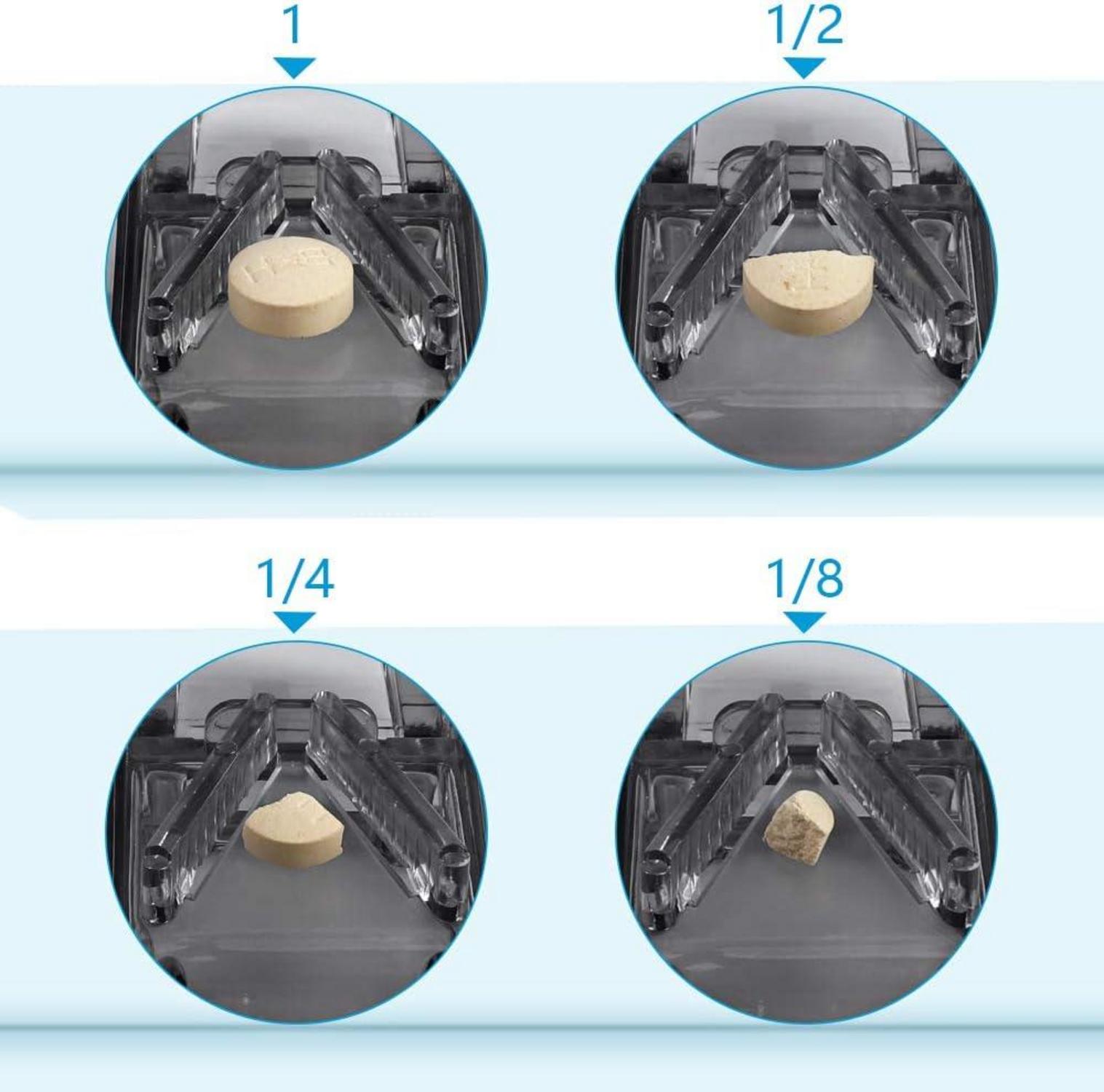 Tablettenteiler Tabletten 2 Stück Blau/Schwarz BPA-frei