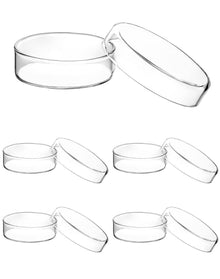 5er Pack Glas Petrischalen mit Deckel Hochborosilikatglas 60x18mm