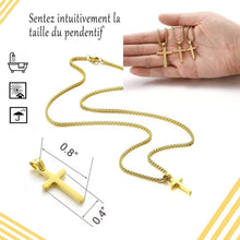 Kreuzkette Herren Edelstahl Anhänger Christentum Geschenk