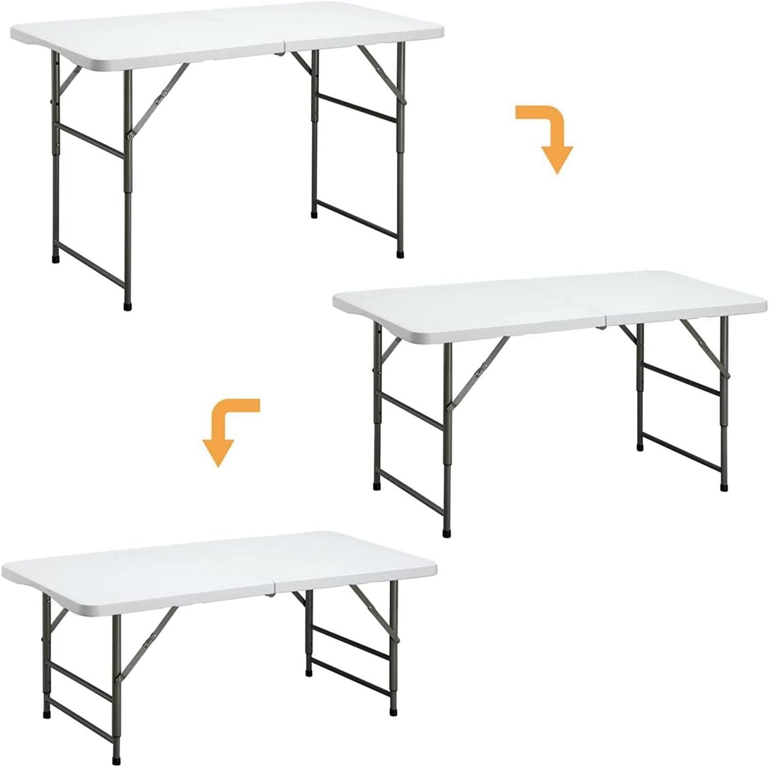 Klapptisch Campingtisch 4FT Klappbarer Gartentisch BBQ Party