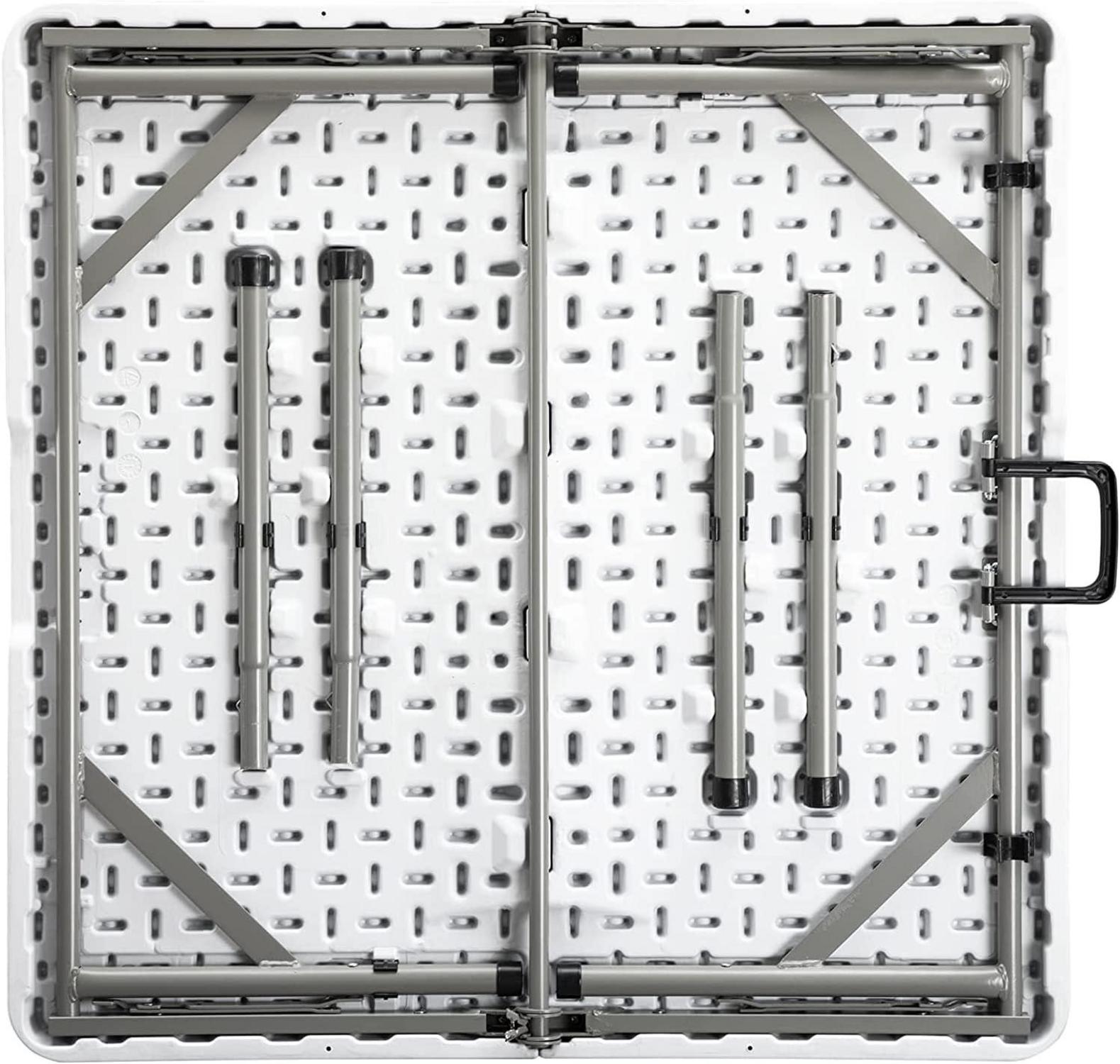 Klapptisch 87cm Camping Küche Gartentisch faltbar tragbar weiß BBQ