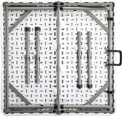 Klapptisch 87cm Camping Küche Gartentisch faltbar tragbar weiß BBQ