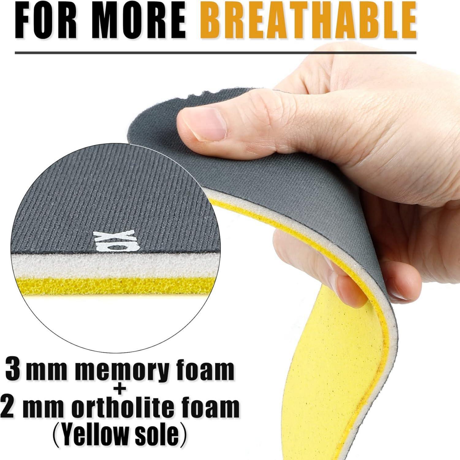 Memory Foam Einlegesohlen Herren Damen - Weiche Schuheinlagen 5mm Grau 43.5EU