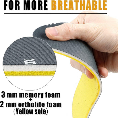 Memory Schaum Einlegesohlen Herren Damen 5mm Grau Gr.36-47EU Komfort