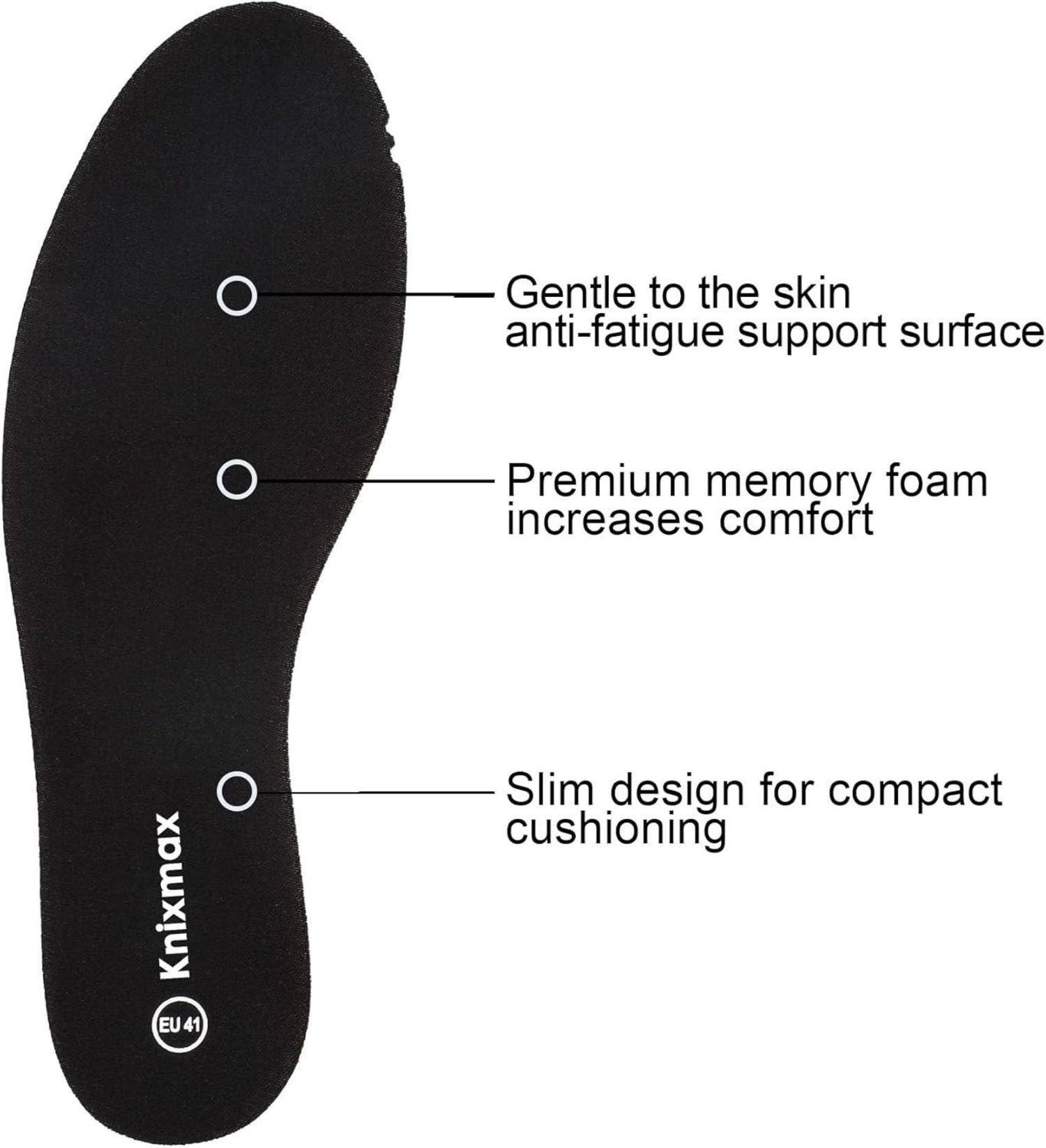 Knixmax Memory Schaum Einlegesohlen Schwarz 5mm