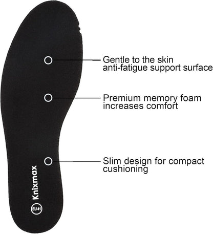 Knixmax Memory Schaum Einlegesohlen Schwarz 5mm