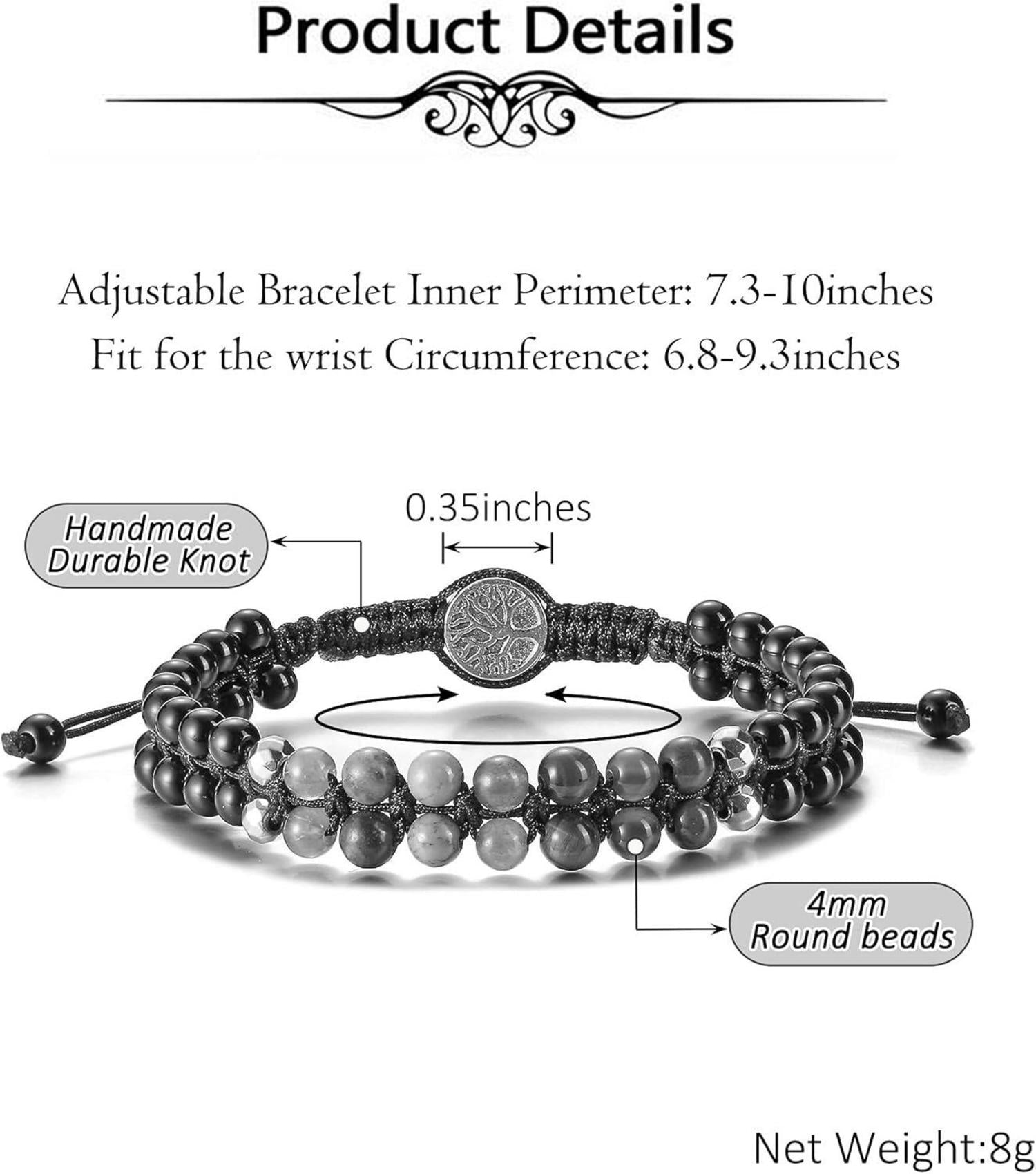 Chakra Armband lebensbaum Edelstein Perlenarmband Yoga Doppelschicht