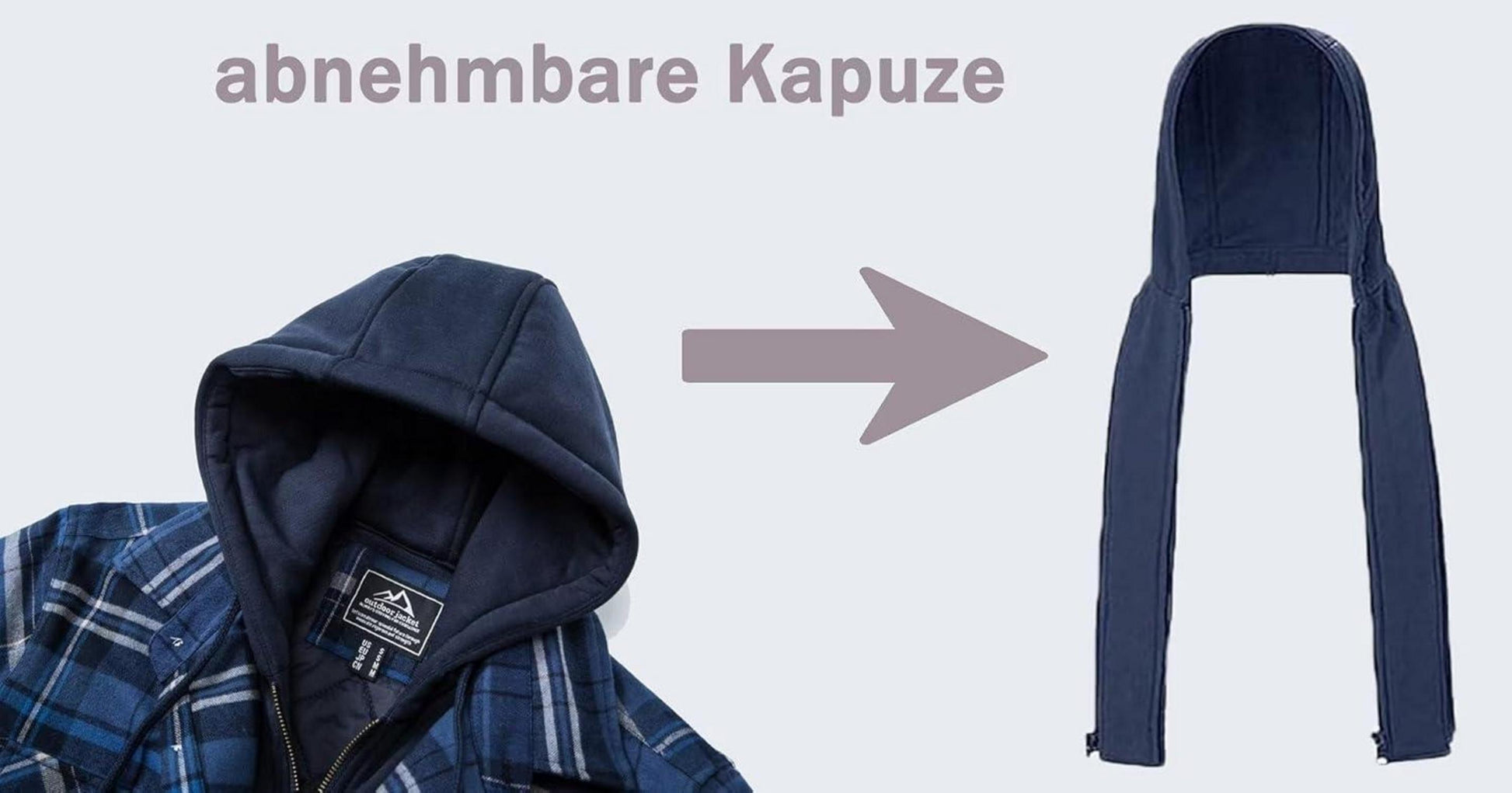 KEFITEVD Hemdjacke Herren Kariert Warm Wattiert Vintage Plaid Winter Herbst Blau-grau