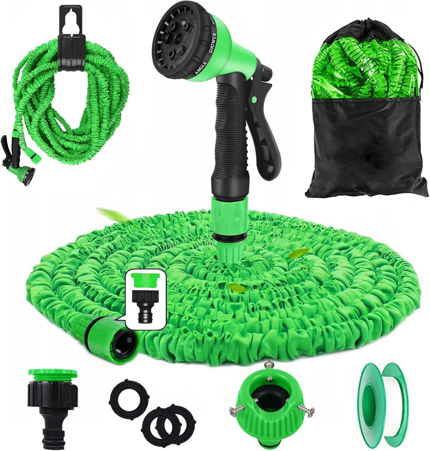 Flexibler Gartenschlauch 100FT mit 8Funktions Sprühdüse