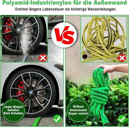 Flexibler Gartenschlauch 100FT mit 8Funktions Sprühdüse