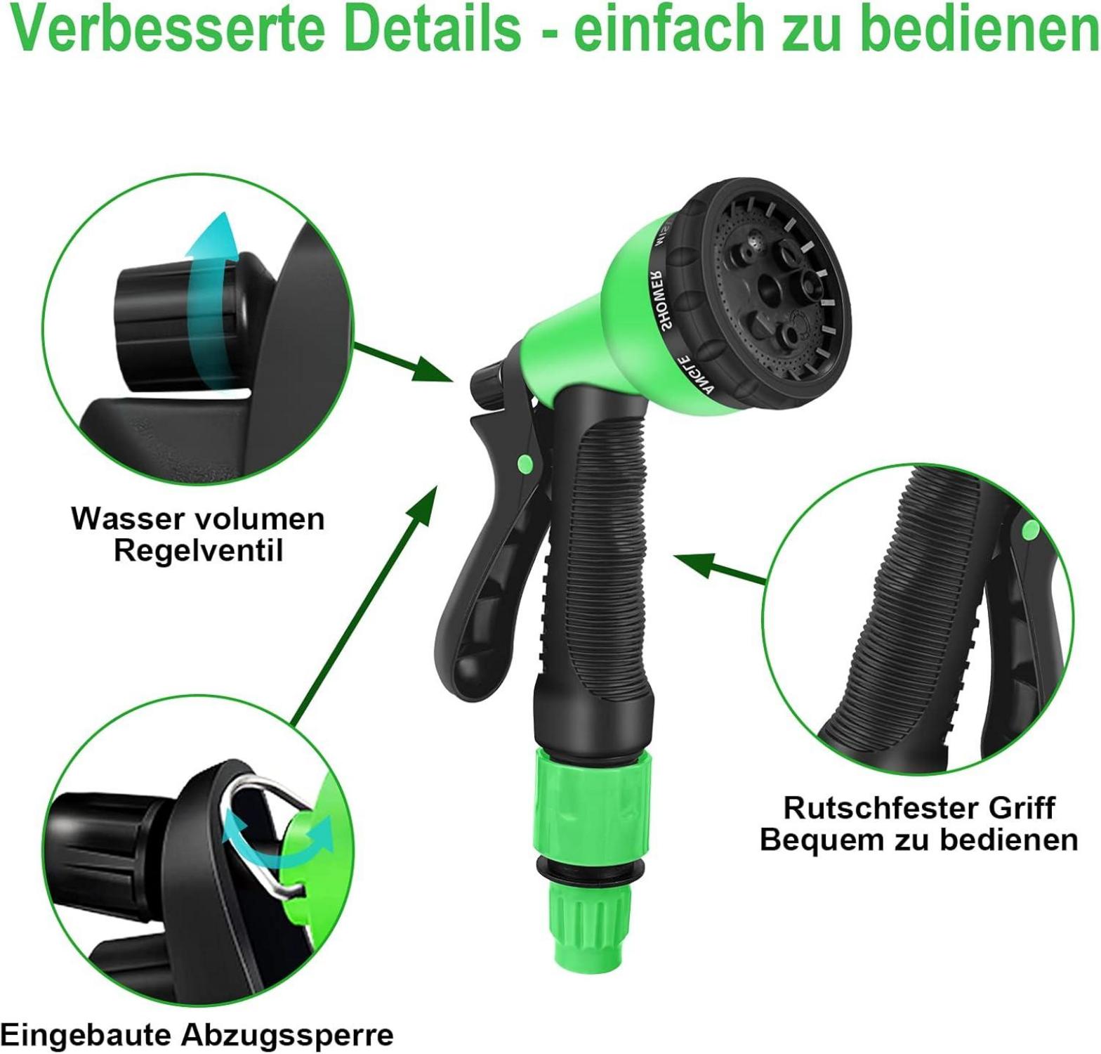 Flexibler Gartenschlauch 100FT/wasserschlauch 3/4 1/2 Zoll Grün