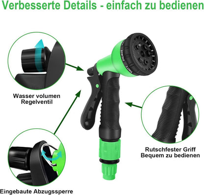 Flexibler Gartenschlauch 100FT/wasserschlauch 3/4 1/2 Zoll Grün