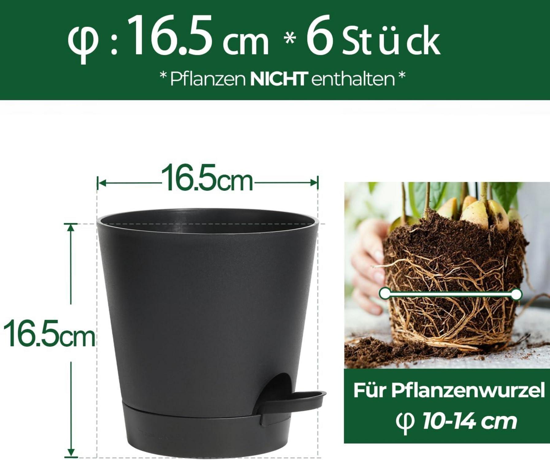 T4U 16,5cm Kunststoff Blumentopf mit