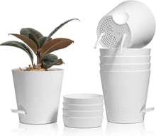 T4U 14cm Kunststoff Blumentopf Bewässerungssystem 6er-Set