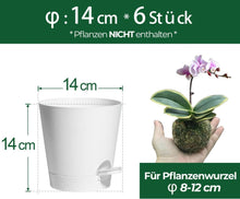 T4U 14cm Kunststoff Blumentopf Selbstbewässerung