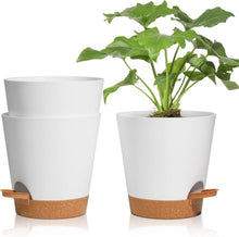 Selbstbewässernder Kunststoff Blumentopf 16,5cm weiß 3er-Set