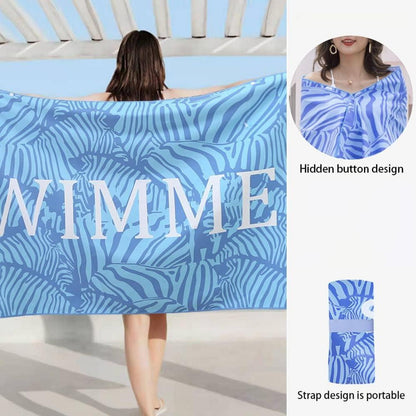 Microfaser Stranddecke groß Schnell trocknend Sandfrei Blau 160x80cm