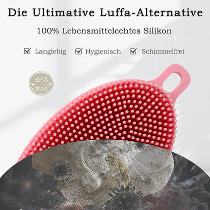 Silikon-Körperbürste für Haut und Haarreinigung, 2-in-1 Bürste
