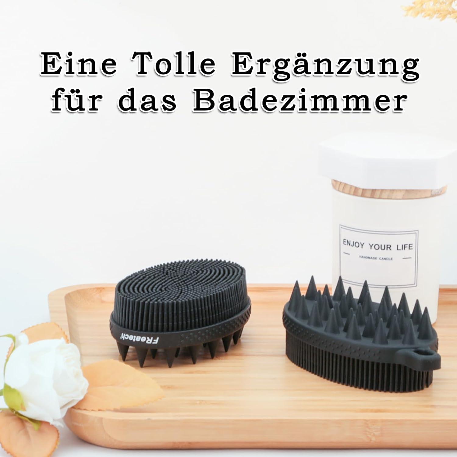 2-in-1 Silikon-Körperbürste für Haut & Haarreinigung, Bade- & Shampoo