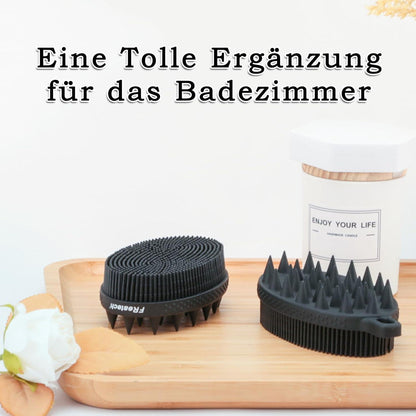 2-in-1 Silikon-Körperbürste für Haut & Haarreinigung, Bade- & Shampoo