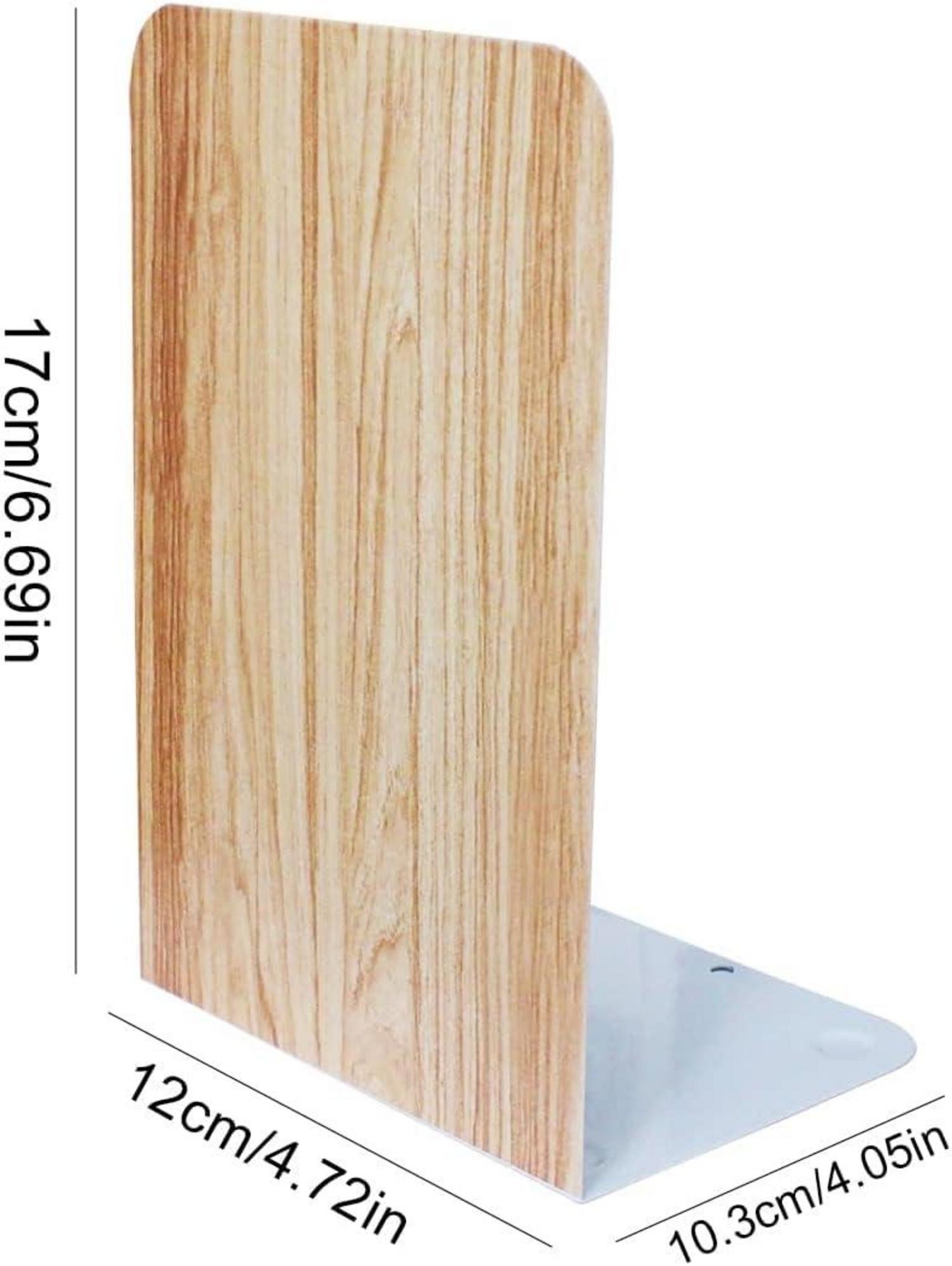 Buchstütze Metall L-Form 20x14x10 cm Holzimitat 6 Paare
