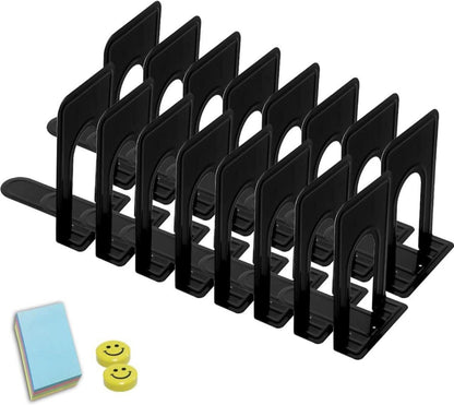 Qualsen Schwarze Metall Buchstützen 8 Paare 17x12x15 cm