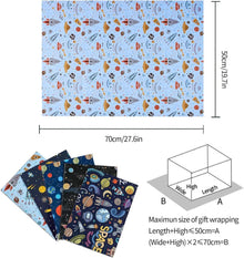 Geschenkpapier Weltall 6 Blätter 70x50cm Geburtstag