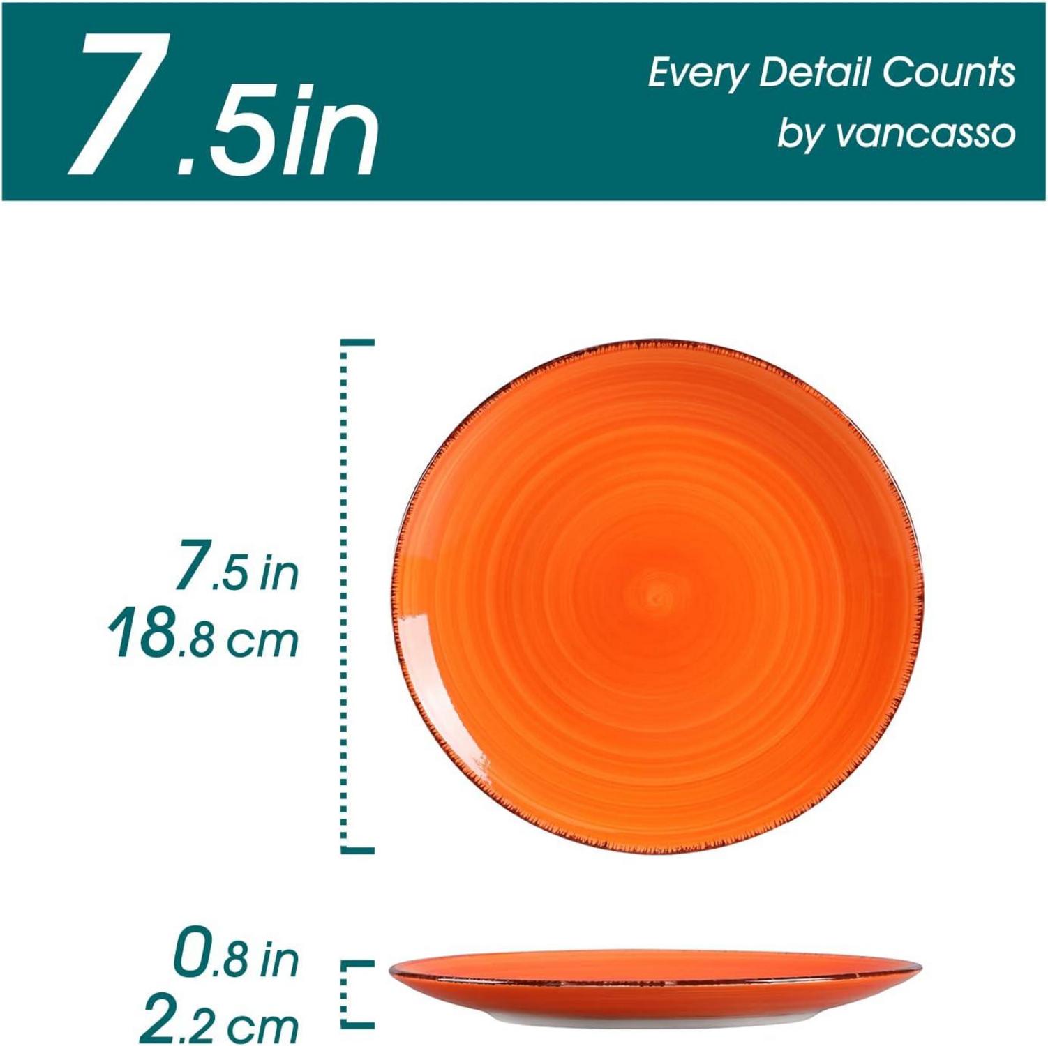 vancasso BONITA Steinzeug Dessertteller Set 6-teilig 7.5