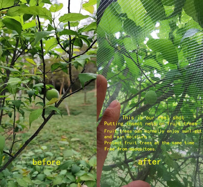 Insektennetz für Garten und Obstbäume 1.8m x 1.8m mit Reißverschluss