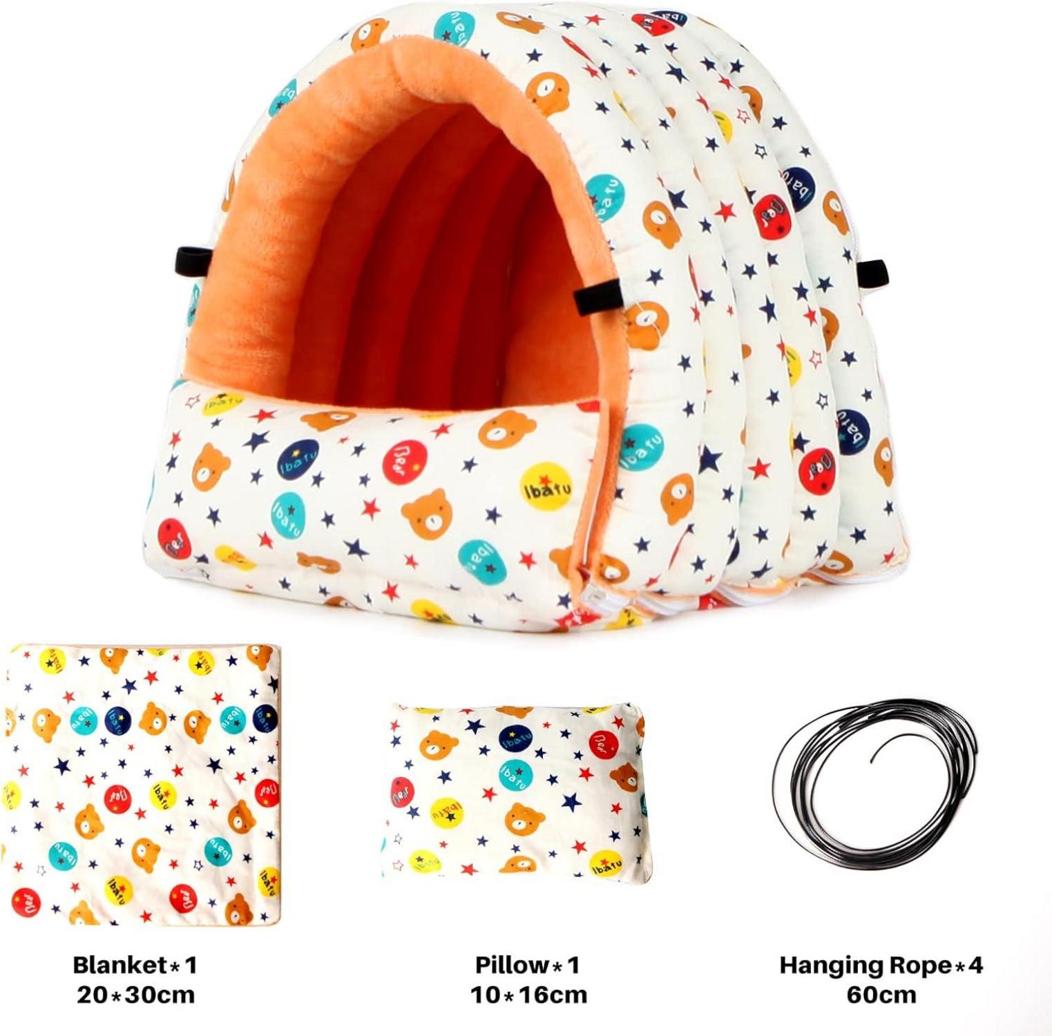 Weiches Plüsch Hamster Meerschweinchen Bett mit Abnehmbarer Matte