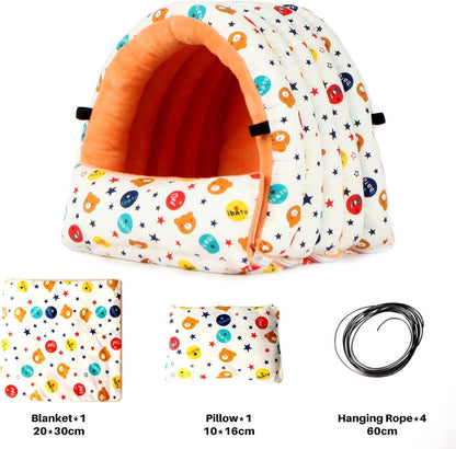 Weiches Plüsch Hamster Meerschweinchen Bett mit Abnehmbarer Matte