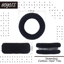 HOYOLS Große schwarze Haargummis für dickes Haar, weiche
